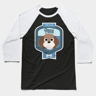 Team PBGV - Distressed Petit Basset Griffon Vendeen Beer Label Design Baseball T-Shirt